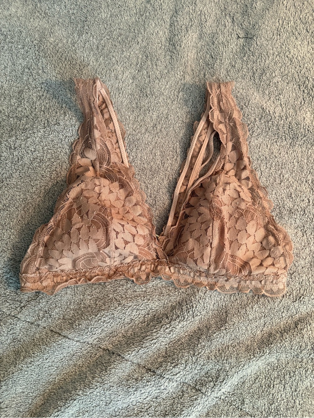 Aerie Lace Bralette Brown Medium No Underwire Padded